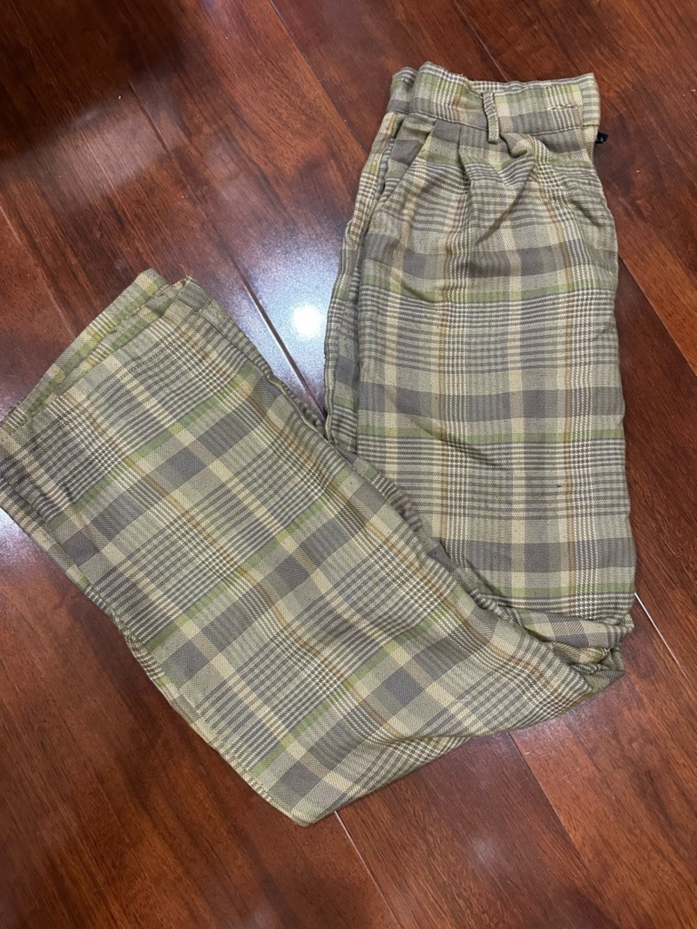 Cider Plaid Chinos in Olive Green and Gray